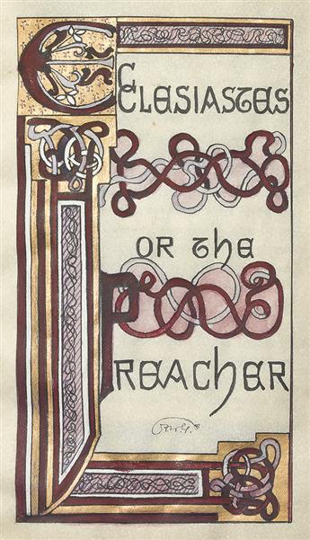 GOUDY, FREDERIC. Ecclesiastes or the Preacher. Illuminated manuscript.